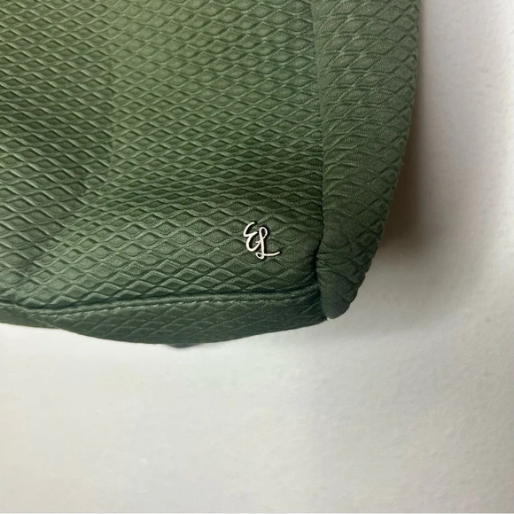 Elliott Lucca Olvera Neoprene Metro Backpack Diamond-Print Olive Green - Picture 2 of 8